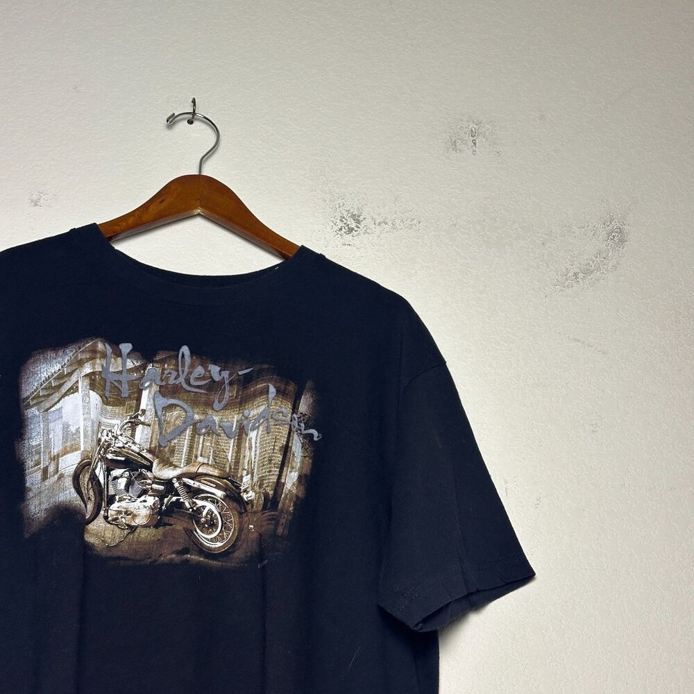 Harley Davidson Men XL Shirt Cancun Playa Del Carmen Tribal Graphic T Black Bike - Picture 9 of 13